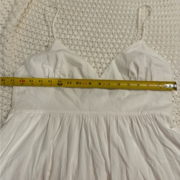 ZARA WHITE MINI
BOHEMIAN COTTAGE CORE EYELET 
MINI SUNDRESS- SIZE LARGE- - Picture 7 of 9